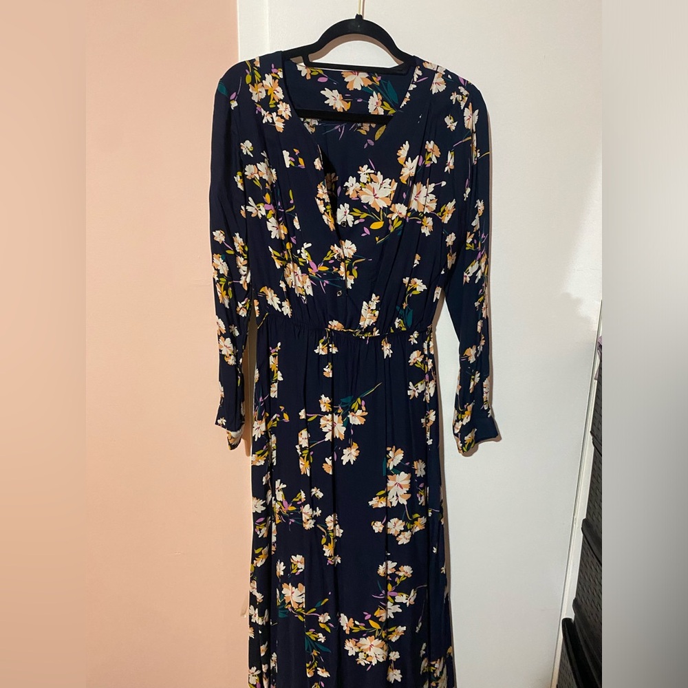 Blue Floral Maxi Dress